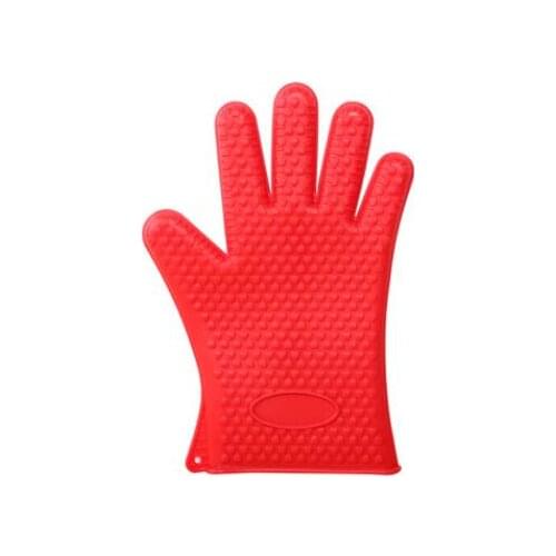 Anti-hot silicone gloves for men and women, warm and anti-slip silicone kitchen barbecue gloves, 1 pair