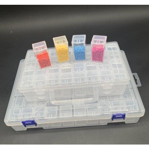 32/60 Bottled Transparent Container Box Diamond Painting Accessories Diamond Embroidery Bead Storage Box Storage Tool