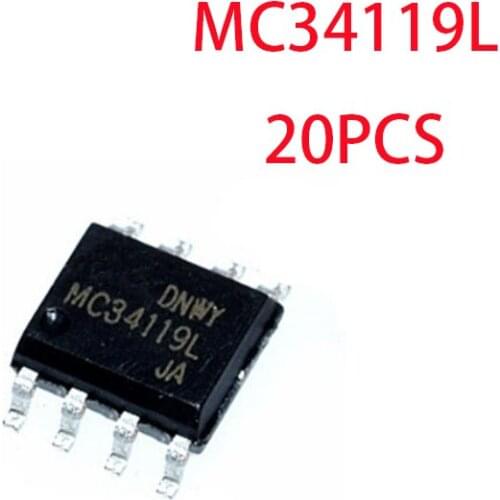 20PCS New MC34119 SMD SOP8 Straight Plug DIP8 MC34119DR2G MC34119L 34119 MC34119P MC34119API Low Power Audio Amplifier Brand