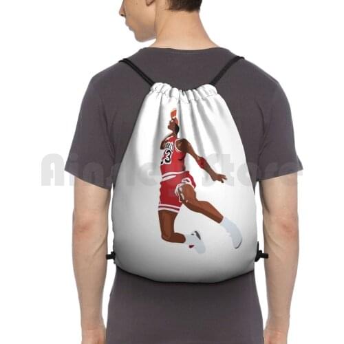 Mj Sticker Backpack Drawstring Bag Riding Climbing Gym Bag Postersbyz Vector Vector Art Graphic Design Sale Popular Funny