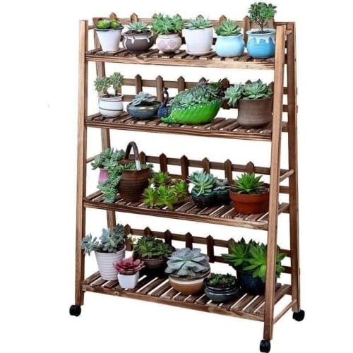 Flores Mueble Plantas Table Balkon Wood Indoor Stand Estanteria Para Macetas Rack Balcony Flower Stojak Na Kwiaty Plant Shelf