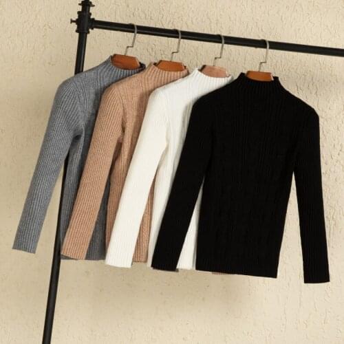2021 korean style long sleeve top sweaters for women fashion tops clothing sweaters v neck black white pullovers knitted blouses