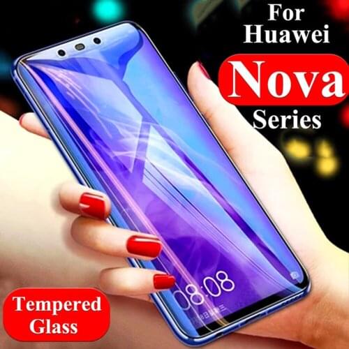 For huawei nova 4 on the glass phone screen protector film for huawei nova 4 4e 3 3i 3e protective glass tempered smartphone