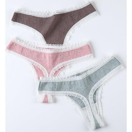 Women Panties G-String Underwear Lace Thong Sexy Cotton Panties Ladies Soft Lingerie Low Rise Panty Athletic Yoga Shorts