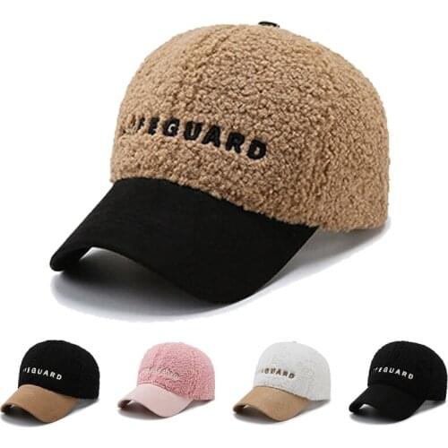 Thicken Cotton Casual Wool Sun Hat for Girl Laydies Autumn Adjustable Baseball Cap Womens Winter Keep Warm Hats Snapback Cap