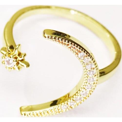 10 Pcs Fashion Moon&star Open jewelry rings jewelry Rings jewelry rings Gift for women jewelry Gift 51353