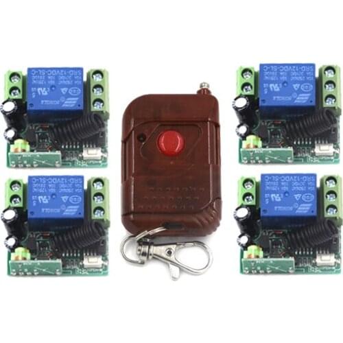 200M Learning Code DC 12V 1CH RF Remote Control Switch System Wireless Receiver&Transmitter 433Mhz/315Mhz 1 Relay Receiver