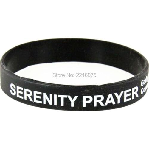 300pcs Serenity Prayer silicone wristband rubber bracelets free shipping by DHL express