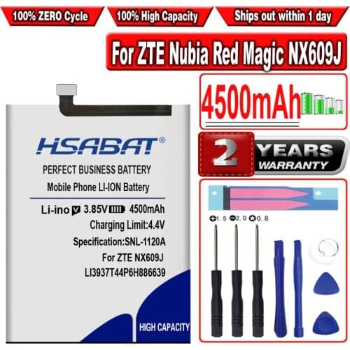 HSABAT 4500mAh Li3937T44P6h886639 Battery for ZTE Nubia Red Magic / Red Magic Mars / Red Devil / NX609J