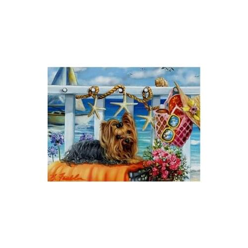Diamond mosaic needlework wall decorative picture Embroidery with diamond Painting by numbers rhinestones some Dog pictures Y598