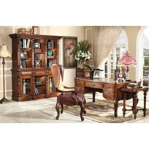 Antique furniture high quality study table and study chair for study room furniture Стол для учебы и стул для учебы GH37