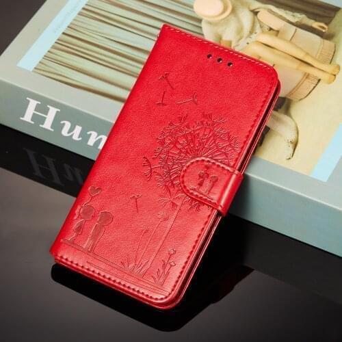 Dandelion Flower Embossed Pu Leather Phone Case for Samsung Galaxy F62 / M62 Card Slot Wallet Photo Frame Kickstand Back Cover