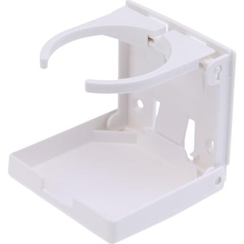 1 Pc Durable Adjustable Drink Holder Cupholder Expander Adapter Folding Cup Rack for Cars Trucks Boats White Color