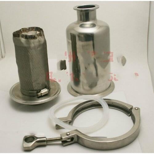 Sanitary Pipe Filter SS304 Pipe Filter Mirror Polish 100 Mesh Filter Element Tri Clamp Strainer Food Grade