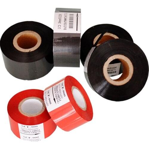 Black Width 35mm length 120M date number coding foil for packing plastic bags