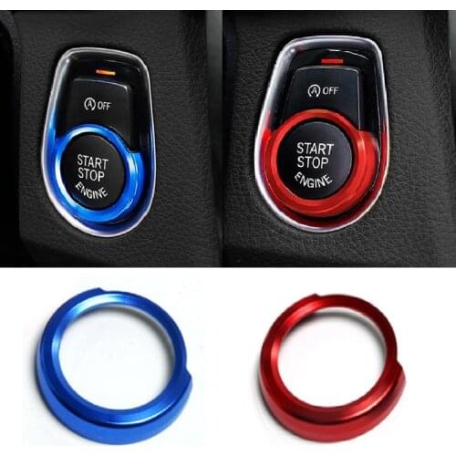 Hot Car Key Start Button Decorative Frame Interior Covers Stickers Trim Auto Accessories For BMW 1/2/3 series F20 F21 F30 X1 F48