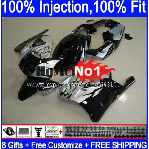 Injection For HONDA CBR 250RR CBR250RR 90 91 92 93 94 135MC.25 MC22 CBR250 RR 1995 1996 1997 1998 1999 OEM Fairing black silvery