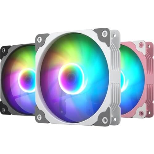 VETROO 120mm Cooling Fan 12V DC 4Pin RGB Adjustable Speed Adjust LED Ultra Silent PC Computer Cooling ARGB Case Fans