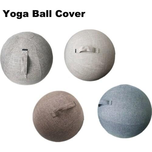 Linen Yoga Ball Protective Cover Gym Workout Balance Ball Cover And Bottom Ring For Yoga Gym Exercise Fitness Accessories