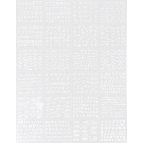 24Pcs Gold Foil Metallic English Letters Wishes Words Sticker Kit Copper Motive Power Letters Resin Decor Jewlery Making