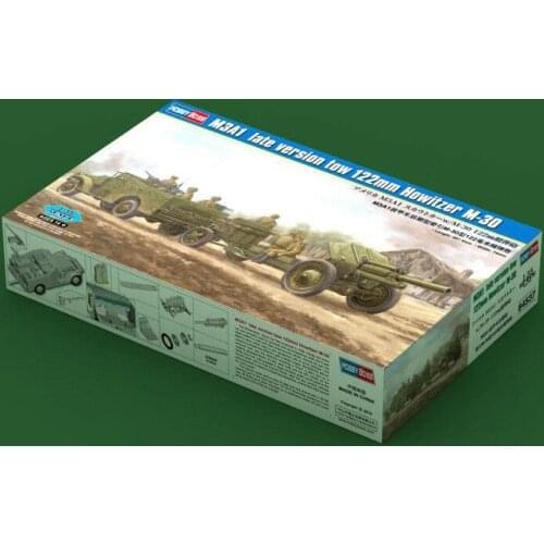 Hobby Boss Model Kit 84537 1/35 M3A1 Late Version Tow 122mm How itzer M-30 Armored Car Kit