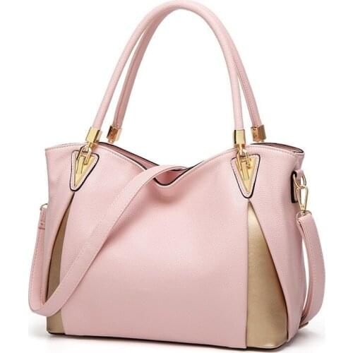 Fashion PU Leather Women Handbags New Korean Large Capacity Shoulder Bag Female Solid Red Sweet Tote Simple Top-Handle Hand Bags