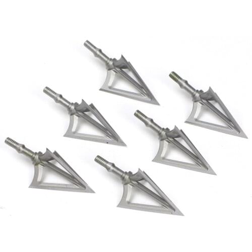 3/6/12 pcs 100 grain Hunting Arrow Head Fixed 3 Blade Broadhead Sharp Arrow Head Stainless Alloy Arrowhead Archery Tips