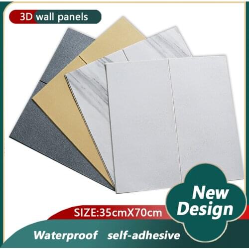 70cmx70cm DIY 3D Wall Sticker Foam Waterproof Self-Adhesive Wallpaper Childrens Room Kitchen Ceiling Background Home Decoration