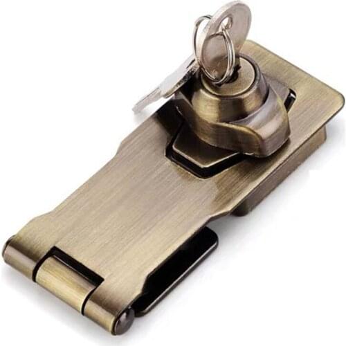 2021 New Keyed Hasp Locks Twist Knob Keyed Locking Hasp Padlock Set for Cabinets Security Door Garage Shed Lock W/2 Keys