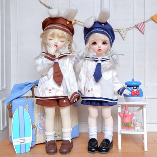 BJD doll 6 points baby clothes Rabbit rabbit bear sailor clothes 6 points 1/6 YOSD doll clothes 30 cm