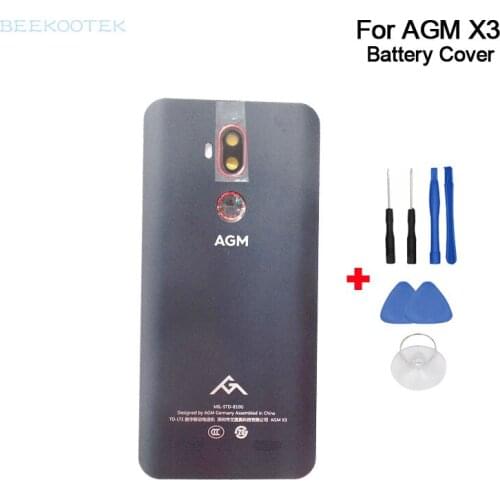 Original Battery Cover Protective Battery Back Cover With Fingerprint Cable Repair Replacement Accessory For AGM X3 Smartphone