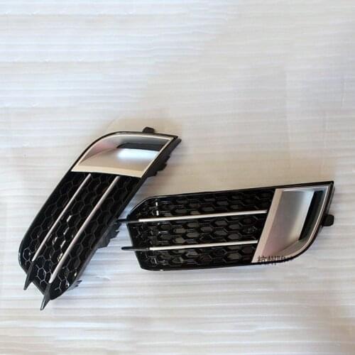Fit For Audi A1 RS1 2011-2014 RS4 Silver Black Front Fog Light Lamp Cover Trim