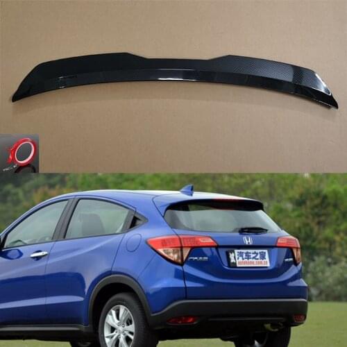 Use For Honda Vezel 2015--2020 Year Roof Spoiler Carbon Fiber Look Accessories Body Kit
