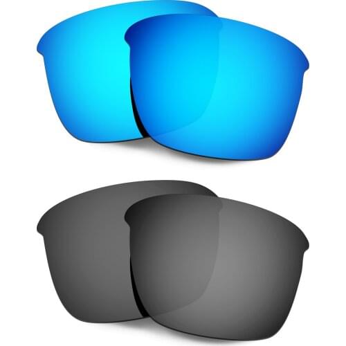HKUCO Polarized Replacement Lenses For Thinlink Sunglasses Blue/Black 2 Pairs