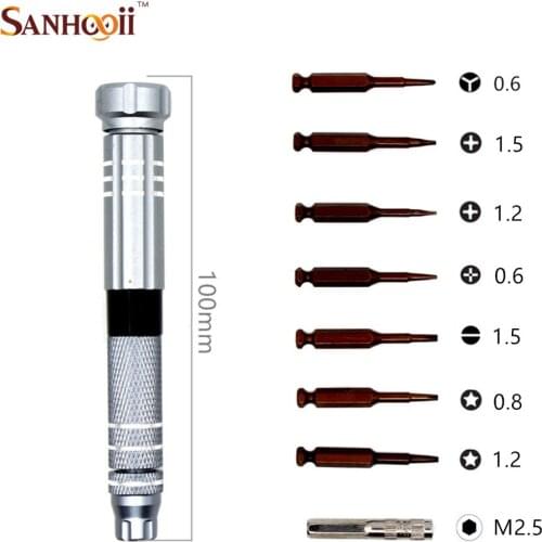 Sanhooii Mobile Phone Repair Y0.6 Type Magnetic Screwdriver Set with Case for iphone6/6s/7/8/11 Electronic Tools