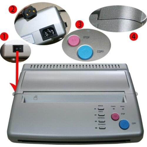 Silver Tattoo Transfer Machine Printer Drawing Thermal Stencil Maker Copier for Tattoo Transfer Paper Copy Supply