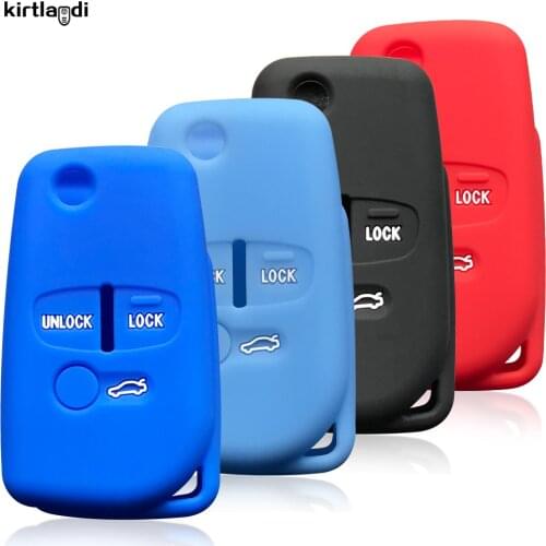 Kirtlandi Silicone Car Key Cover Case Keychain Holder for MITSUBISHI EVO Colt ASX EX Lancer Mirage Car Key Case Shell Skin Bag