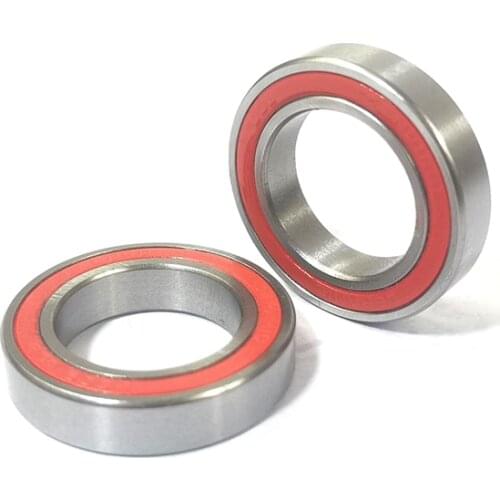 2pcs/lot 15X24X5 TOP ENDURO 6802 LLB replacement ceramic sealed bearings for Powerway R36 rear hub PFH-R36 2 double rubber seals