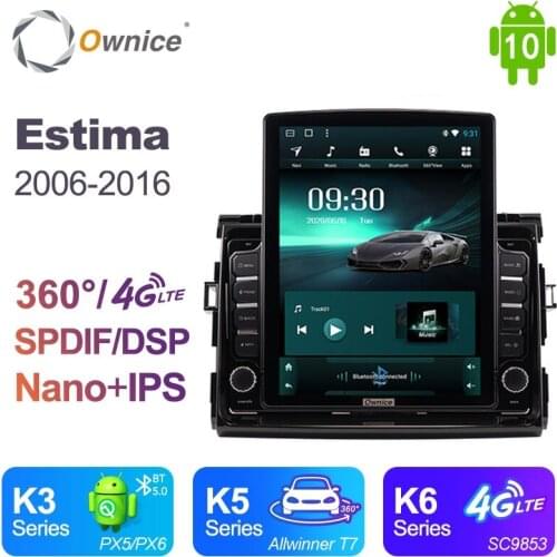 Tesla Style DSP PX6 Android 10.0 Car DVD Player Autoradio GPS Navigation Wifi Auto Radio For TOYOTA PRIVIA Estima 2006-2016