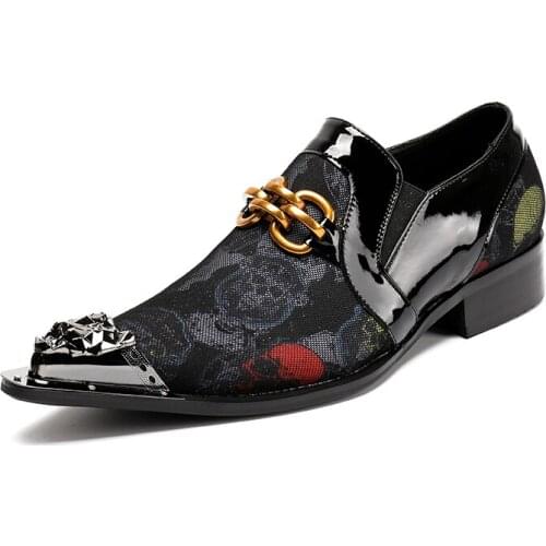 High Quality Luxury Classic Mens Business Dress Shoes Gold Buckle Mens Formal Flat Oxford Shoes Italia Wedding Men Shoes