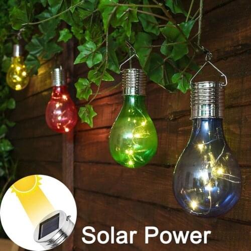 Outdoor Colorful Solar Powered LED Light Bulb Party Garden Yard Hanging Lamp