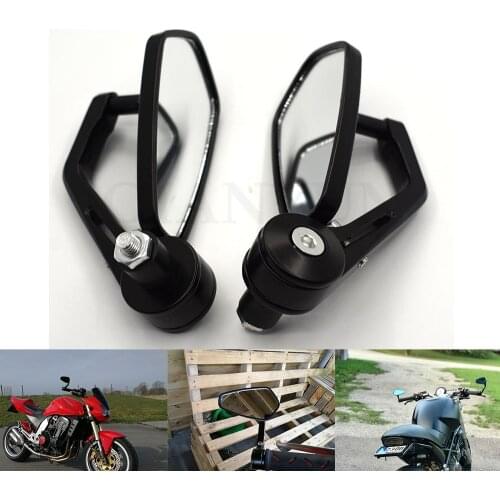 Universal Motorcycle Bar End Rearview Mirrors 7/8" 22mm For HONDA CB500F CB 500 F CB500 F CB 500F 2013-2014 black