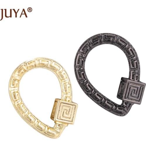 Vintage Pattern Water Drop Clasps Charm Necklace Accessories Supplies DIY Components Of Jewelry