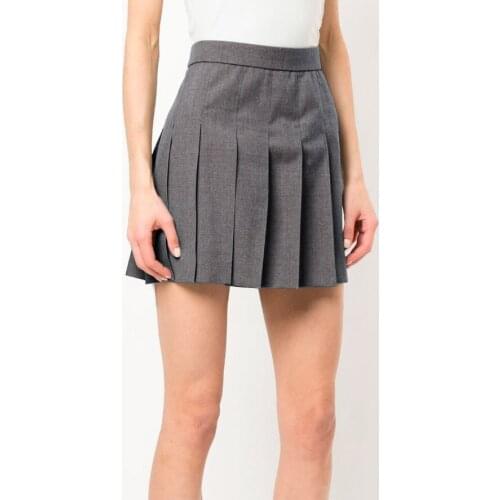 2021 Fashion TB THOM Brand Skirts Women High Waist Slim Fit Above Knee Mini Skirt Cotton Casual Sport Short Pleated Skirt