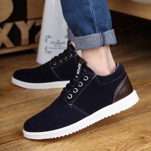 Winter Warm Cotton Casual Shoes Men Non-slip Suede Fashion England Flats Male Footwear Cheap Drop Shipping Wholesale Top Shoes