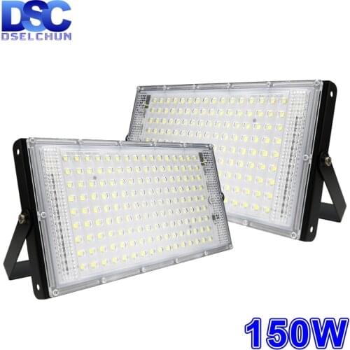 1/2/4pcs/lot 150W Led Floodlight 220V Outdoor Garden Flood Light Spotlight Focos LED Reflector Street Lamp Landscape Lighting