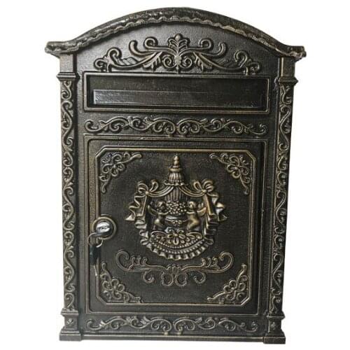 16.9*12.2in Cast Aluminum Letter Box Wall-mounted Mail Box Letter Box