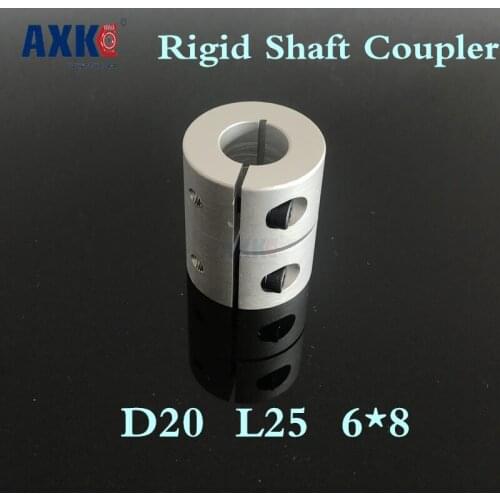 2019 Real Bearing Rodamientos Axk 2pcs Rigid Shaft Coupler Clamp 6mm To 8mm Stepper Servo Motor Coupling D20 L25 6x8mm Cnc Mill