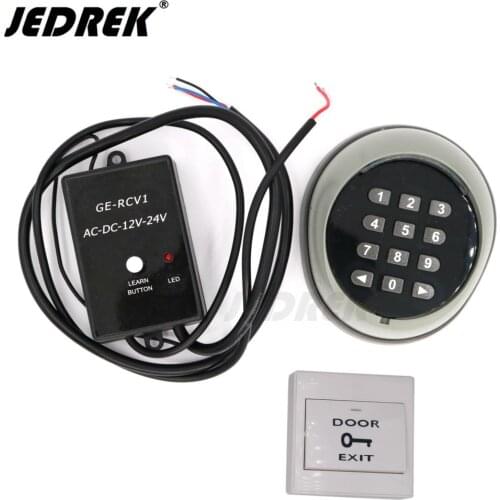433.92mhz Wireless Remote Keypad Password Switch kit HCS101 Standard Code Door Gate Opener With Wireless Exit Button