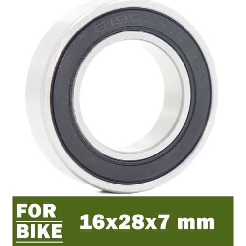 61902/16-2RS Bearing 16*28*7 mm ( 1 PC ) ABEC-3 61902 / 16 RS Bicycle Hub Front Rear Hubs Wheel 16 28 7 Balls Bearings